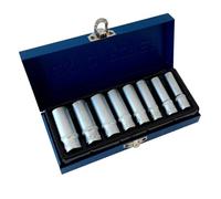 SET DI CHIAVI BUSSOLA LUNGHE DA 1/4 CHROME VANADIUM 6 - 13 MM 8 PEZZI CANDELETTE