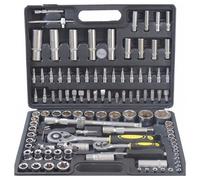 SET DI CHIAVI CASSETTA ATTREZZI CRICCHETTO BUSSOLE BOCCOLE INSERTI KIT DA 109PZ