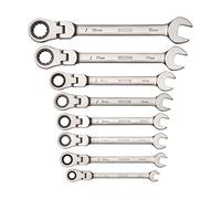 Set di chiavi combinanti flessibili con cremagliera e supporto, 8 pezzi