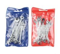 Set di chiavi combinate, 20 pezzi, chiavi metriche e SAE, piccolo strumento portatile per settore automobilistico, industriale, uso domestico, acciaio trattato termicamente, con custodia portachiavi