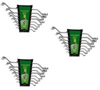 Set di chiavi combinate a cricchetto 8 pezzi da 6" a 18" - (confezione da 3) ...