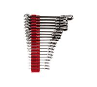 Set di chiavi combinate a cricchetto a 12 punte TEKTON Flex Head con organizer modulare per chiavi, 19 pezzi (6-24 mm) | WRC95303