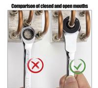 Set di chiavi combinate a cricchetto aperto 1pc chiavi a cricchetto metriche a doppio scopo chiavi a scatto CrV utensili manuali per la riparazione della casa