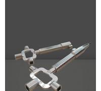 Set di chiavi combinate per installazione serratura - 2 pezzi in acciaio inox serratura corpo chiave con scala di misurazione, impugnatura ergonomica, 138 mm e 195