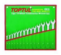 Set di chiavi, chiavi aperte TOPTUL 14Stk 8 - 24mm 15 Grad abgewinkelt