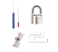 Set di chiavi da 19 pezzi Lucchetto da pratica trasparente Soluzione chiave completa e compatta for strumenti di sblocco for ufficio domestico e auto Sblocco semplice della serratura