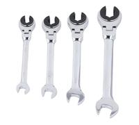 Set di chiavi della linea del freno 72 Denti Angoli regolabili Chiavi di tubo a cricchetto dimensioni metriche Design a doppia testa per Automotive CR V Acciaio