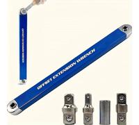 Set di chiavi di prolunga resistenti agli urti, chiave a cricchetto multiuso con adattatori quadrati da 12, 14, 38 mm per spazi stretti