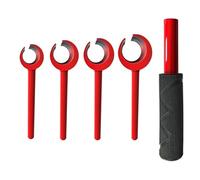 Set di chiavi di regolazione della cerniera Set di grado professionale in acciaio indurito 4 pcs porta cerniere Strumento di riparazione di beni con manico per mobile e porta