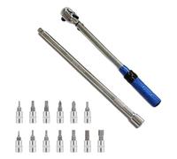 Set di chiavi dinamometriche - Barra di prolunga, scatola portaoggetti, chiave con trasmissione 1/4 per guida | Set di attrezzi per bicicletta per montagna, bici da strada con chiave a Allen, prese