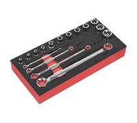 Sealey Trx-Star 1cmSq Chiavi a Bussola E Chiave Set 16pc AK61801