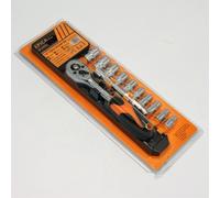 Set di chiavi esagonali a bussola 12 pezzi cricchetto e dado Epica star