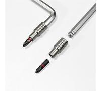 Set di chiavi esagonali a L estese con testa a sfera per uso automobilistico e mobiliare, include adattatore H6 3 per cambi rapidi delle punte e una migliore manipolazione della coppia (B)