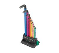 Wera Hex-Plus Multicolour 3 Assortimento chiavi a L 950/9, metriche, Blacklaser, 9pz. Quantità:1