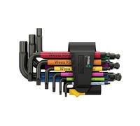 Wera 05022641001 950/9 Hex-Plus - Set di 3 chiavi esagonali, colore: Nero Laser, 9 pezzi