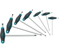 Set di chiavi esagonali HAZET 829KK/7 | Set di utensili da 7 pezzi, azionamento: esagonale, impugnatura a T ergonomica HAZET a 1 componente, con testa a sfera per uso manuale".