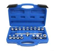 Set di chiavi in acciaio da 18 pezzi per applicazioni di scarico della coppa dell'olio con presa esagonale quadrata triangolare, compatibilità e durata