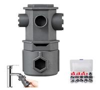 Set di chiavi inglesi tutto in uno per rubinetto, set di chiavi multifunzione 16 in 1, set di chiavi per sedi rubinetti con gadget utili, una vasta gamma di rubinetti per bagni e cucine (B)