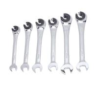 Set di chiavi noci di bagliore professionale 6 pezzi chiavi a cricchetto aperto per le linee di condizionamento del freno a carburante 10mm 12mm 13mm 14mm 15mm 17 mm dimensioni