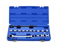 Set di Chiavi per Cinghia Motor Pezzi con Teste a Bussola a 19 Mm E Chiavi a Forchetta in Acciaio Lega per Regolare Tensione Della Cinghia