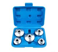 Set di chiavi per filtro dell'olio di varie dimensioni, supporta misure metriche comuni da 24 mm a 38 mm, per un'utilità completa in officina (blu)
