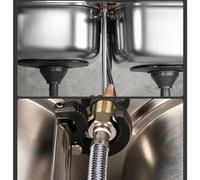 Set di chiavi per lavello a forma di T, design resistente, con testa rotante a 180 gradi, ganascia caricata a molla, adatta per dadi da 10 mm a 32 mm per attività idrauliche (B)