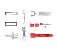 Set di chiavi per lavello - Strumento idraulico da 9 pezzi | Accesso a spaz | Versatile installatore di rubinetti, rimozione del dado del lavabo, design della ganascia regolabile, professionale, pe