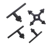 Set di Chiavi per Mandrino Trapano 4 in 1, 10 13 16mm Nero | Acciaio e Metallo, Forme Integrate, Ricambio Compatto per Elettroutensili, Officina e Manutenzione