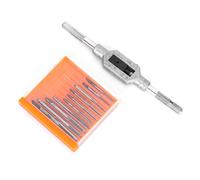 Set di Chiavi per Mini Maschi 11 Pezzi, Set di Supporti per Maschi con Filettatura Manuale in Acciaio Ad Alta Velocità M1, M1.2, M1.4, M1.6, M1.7, M1.8, M2, M2.5, M3,(Mini rubinetto 11 pezzi)