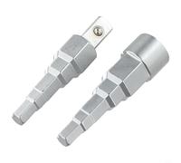 Set di chiavi per radiatore a gradini per cricchetto da 1/2", adattatore multi-formato in acciaio al carbonio da 10-21 mm, adatto per valvola del radiatore, strumento di rimozione dei dadi della