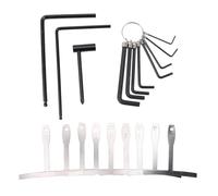 Set di Chiavi per Regolazione Chitarra da 20 Pezzi, Chiave per Manico per Chitarra in Acciaio, Chiave per Truss Rod, Strumenti di Riparazione del Calibro del Raggio