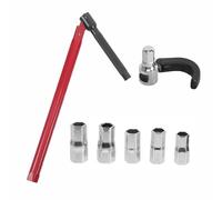 Set di chiavi per rubinetto con 5 dadi da 8 mm a 12 mm, set di chiavi regolabili per rubinetto intercambiabile, kit di strumenti per l'installazione e lo smontaggio del bagno, per lavello, valvole