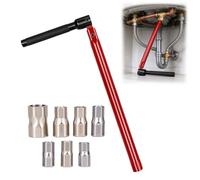Set di chiavi per rubinetto da 8-17 mm, chiave per rubinetto con 7 bussole intercambiabili, chiave per rubinetto, strumento sanitario per lavandino da cucina, montaggio e riparazione