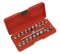 Set Di Chiavi Per Tappi Di Scarico Olio Sealey AK6586 21 Pezzi 3/8" Sq Drive