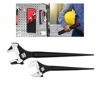 Set di chiavi regolabili da 30,5 e 40,6 cm con punta per piede di porco, chiave a percussione con testa a martello, funzione giratubi reversibile, acciaio CR-V trattato termicamente, borsa