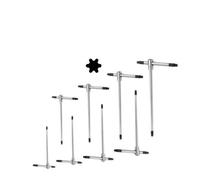 Set di chiavi torx a T con aggancio multiplo ed asta scorrevole 8 pezzi T20-T55