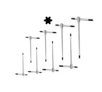 Set di chiavi torx a T con aggancio multiplo ed asta scorrevole 8 pezzi T20-T55