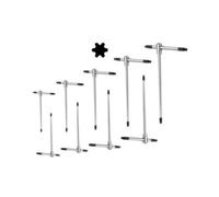 Set di chiavi torx a T con asta scorrevole 9 pezzi T8-T40 Cromo Vanadio