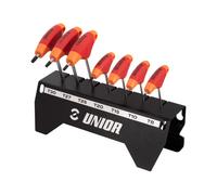 Set di chiavi Torx Unior con impugnatura a T incl. supporto da banco TX8 - TX30 Set di 7 pezzi