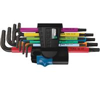 Set Di Chiavi Torx Wera 967/9 TX HF - 9 Pezzi, Con Supporto, Multicolore