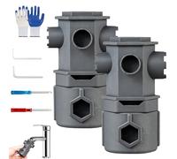 Set Di Chiavi Tutto In Uno Per Rubinetto,Chiave A Tubo Per Rubinetti 16 In 1,Chiave Rubinetto Lavello Multifunzionale,Set Di Utensili Per Smontaggio E Montaggio Per Rubinetti Da Cucina Bagno (2pcs)