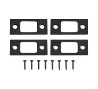 Set di chiavistelli in acciaio inox progettato per rinforzare le porte contro l'ingresso forzato, compatibile con la maggior parte dei catenacci e include viti per un montaggio sicuro (4 pezzi)