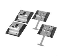 Set di chiavistello di fissaggio per porte, in acciaio inox, resistente, con piastra di chiusura a molla, per roulotte, camper, camion, armadietti, ferramenta, colore argento e nero, 2 pezzi (ferro
