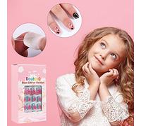 Set di Chiodi Falsi Carini - 120 Chiodi Bastoncini a Copertina Completa Pre -incollati per Eleganti Mini Manicure - 5 Scatole con 24 Stili Ciascuno (BENT30-3)