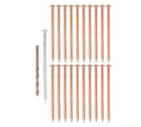 Set di chiodi in rame per la rimozione di ceppi d'albero, 8,9 cm, con punta da trapano, efficace strumento di eradicazione del legno per giardino, materiale in rame puro, 22 pezzi