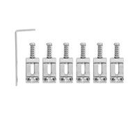 Set di chitarra elettrica con parte a sella per tremolo in metallo cromato da 6 pezzi con chiave