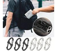 Set di chiusure a cerniera per zaino con moschettone a doppia apertura a forma di S, accessori essenziali da viaggio per donne, crociera, campeggio, spiaggia, vacanze e ritorno a scuola 1 pezzo di col