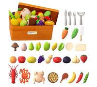 Set Di Cibi Giocattolo Per Bambini | Verdure Finte Educative con Contenitore - Cibo Giocattolo Piccoli Gioco di Taglio - per i Piccoli e le Piccole in Età Prescolare Ideale per Casa Feste Viaggi e Asi