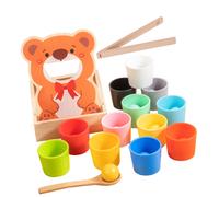 Set di Cibo Giocattolo in Legno con Cucchiaio, Set per Giochi di Ruolo, Gioco di