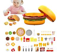 Set di cibo per la cucina dei bambini | Alimenti giocattolo per la cucina dei bambini | Hamburger sensoriale educativo per l'apprendimento e il divertimento